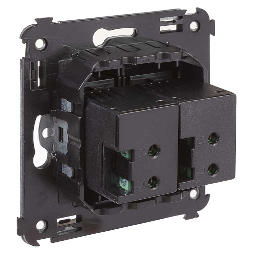 USB зарядное устройство в стену, "Avanti", "Черный матовый", 2.1 А