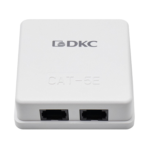 Универсальная розетка CAT5E Кейстоун (Keystone), 2 порта
