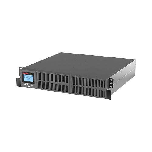 Онлайн ИБП ДКС серии Смолл Рэкмаунт (Small Rackmount), 2000 ВА/1800 Вт, 1/1, 8xIEC C13, 1хIEC C19, EPO, USB, RS-232, Rack 2U, з/у 1А, 4x9Ач