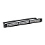 Патч-панель модульная 19", 1U, CAT6А, 24 модуля RJ45 Кейстоун (Keystone), неэкранированная