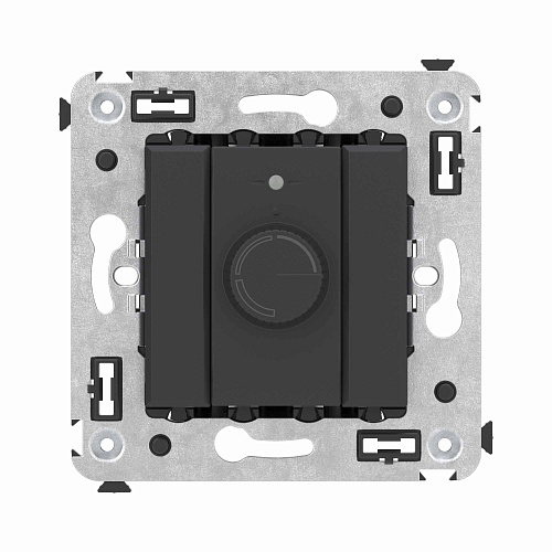 Диммер поворотный в стену, Avanti, черный матовый