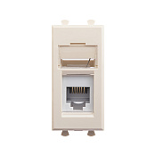 Телефонная розетка RJ-12 модульная, Avanti, ванильная дымка, 1 модуль