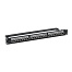 Патч-панель модульная 19", 1U, CAT5E, 24 модуля RJ45 Кейстоун (Keystone), экранированная