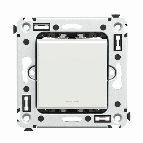 Инвертор одноклавишный в стену, Avanti, белое облако