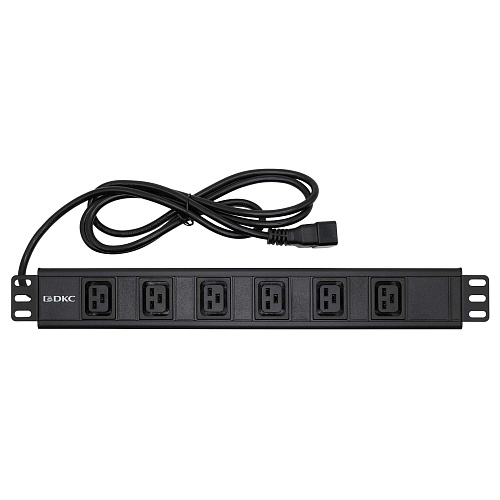 Блок распределения питания (PDU) 19" 16A, Вых:6 х C19, Вх:C20 х 2м