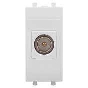 Розетка TV одиночная модульная, Avanti, белое облако, 1 модуль