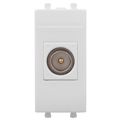 Розетка TV одиночная модульная, Avanti, белое облако, 1 модуль