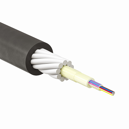 Кабель волоконно-оптический, центральный модуль, бронированныйпластиковыми прутками, для прокладки в грунт, нг(А)-HF, 8 ОВ,категорияOS2 (G.652.D) диэлектрический, 8 кН