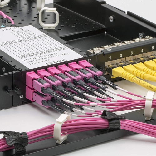 Оптическая патч-панель для установки 4 претерминированых кассет или адаптерных планок, 1U, черная