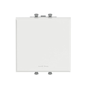 Выключатель одноклавишный модульный, Avanti, белое облако, 2 модуля