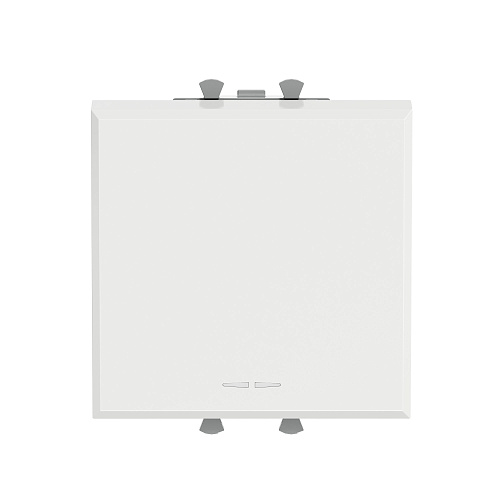 Выключатель одноклавишный модульный, Avanti, белое облако, 2 модуля