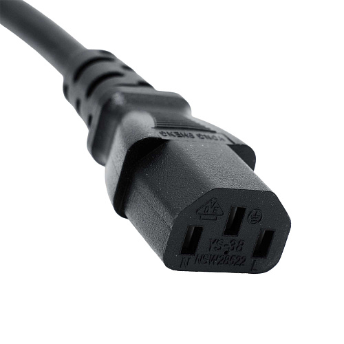 Кабель питания DKC, IEC320 C13 - IEC320 C14, 0,5м, 3х1,5мм