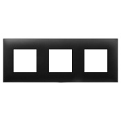 Рамка 3 поста (6 мод.), Avanti, черный матовый