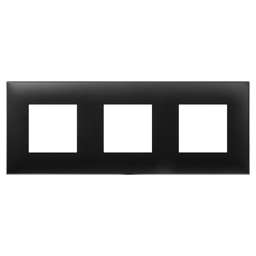 Рамка 3 поста (6 мод.), Avanti, черный матовый