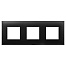 Рамка 3 поста (6 мод.), Avanti, черный матовый