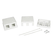 Универсальная розетка, 2 порта  для модулей Keystone