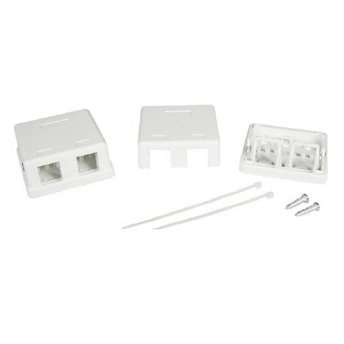 Универсальная розетка, 2 порта  для модулей Keystone