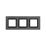 Рамка из металла 3 поста (6 мод.), Avanti, графитовая
