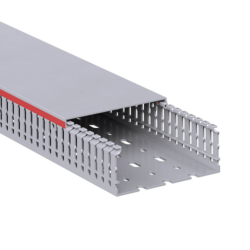 Короб перфорированный, серый RL6 100x40