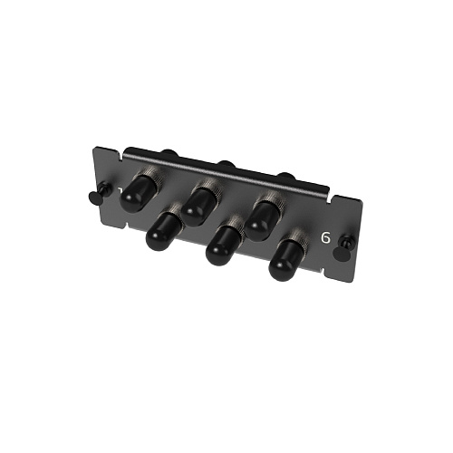 Адаптерная планка с установленными 6 x ST адаптерами,  1U