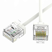 Патч-корд неэкранированный Ultra SLIM CAT6 U/UTP 4х2, 32 AWG, LSZH, белый, 1,2м