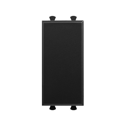 Заглушка модульная, Avanti, черный матовый, 1 модуль