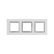 Рамка из алюминия 3 поста (6 мод.), Avanti, серая
