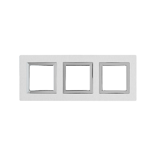 Рамка из алюминия 3 поста (6 мод.), Avanti, серая