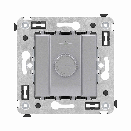 Диммер поворотный в стену, Avanti, закаленная сталь