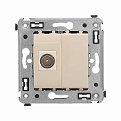 Розетка TV одиночная в стену, Avanti, ванильная дымка