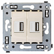 USB зарядное устройство в стену 2.1 А, Avanti, ванильная дымка