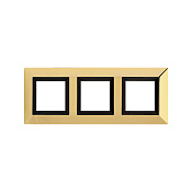 Рамка из металла 3 поста (6 мод.), Avanti, золотая