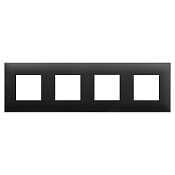 Рамка 4 поста (8 мод.), Avanti, черный матовый