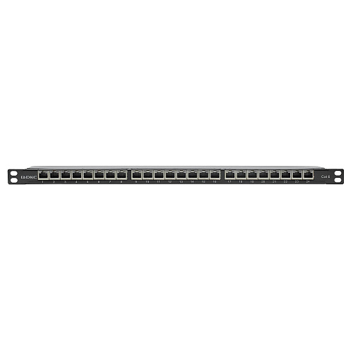 Патч-панель 19", 0.5 U,CAT6, 24 порта RJ45, экранированная