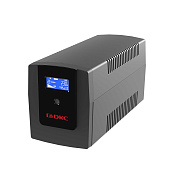 Линейно-интерактивный ИБП ДКС серии Инфо Элсиди (Info LCD), 1500 ВА/900 Вт, 1/1, 4xIEC C13, USB + RJ45, LCD, 2x8Aч