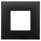 Рамка 1 пост (2 мод.), Avanti, черный матовый