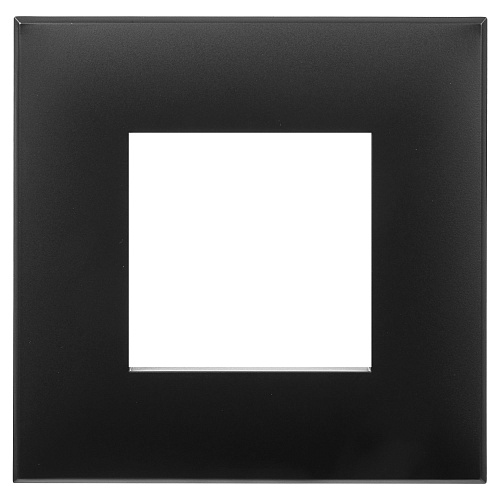 Рамка 1 пост (2 мод.), Avanti, черный матовый