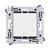 Переключатель одноклавишный в стену, Avanti, белое облако