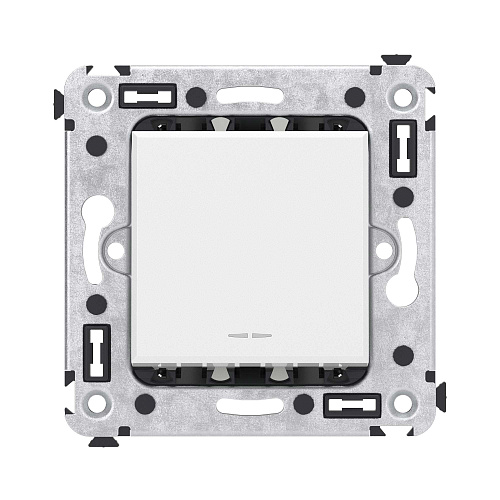 Переключатель одноклавишный в стену, Avanti, белое облако