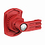 Поворотный замок с личинкой под двойную бородку 3 мм для навесныхкорпусов, полиамид, красный