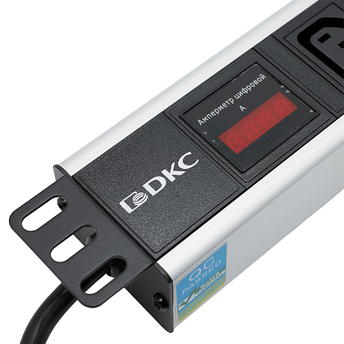 Блок распределения питания (PDU) 19" 10A с индикацией, Вых:8 C13,Вх: C14