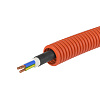 Электротруба ПНД гибкая гофр. д.20мм, цвет оранжевый, с кабелем ВВГнг(А)-LS 3х2,5мм² РЭК 