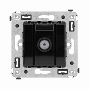 Розетка TV оконечная в стену, Avanti, черный квадрат