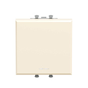 Выключатель одноклавишный модульный, Avanti, ванильная дымка, 2 модуля