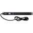 Блок распределения питания (PDU) 19" 10A с автоматом 1P, Вых:8 C13, Вх:C14
