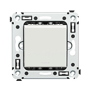 Выключатель одноклавишный в стену, Avanti, белое облако