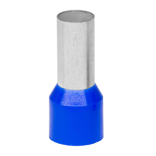 Наконечник-гильза с изолированным фланцем для жилы сечением 50кв.мм, длина контактной части  16мм, синий (НШВИ 50-16)