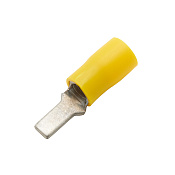 Наконечник штыревой плоский с изолир.фланцем 2,5-6 кв.мм 3,9х13 мм (НШПИ)