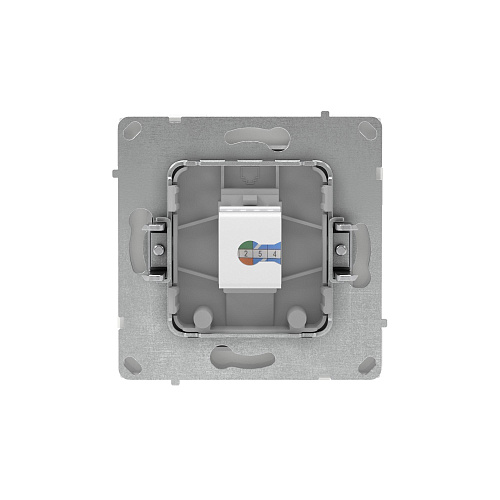 Компьютерная розетка RJ-45 без шторки, кат.5е одинарная, KANT, белая магнолия