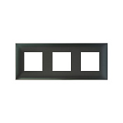 Рамка 3 поста (6 мод.), Avanti, сине-зеленый жемчуг